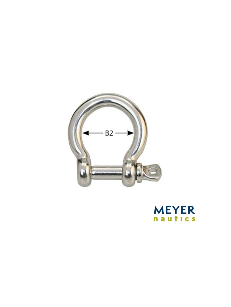 Schäkel Edelstahl geschweift Bild 2